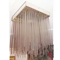 chrome modernist chandelier
