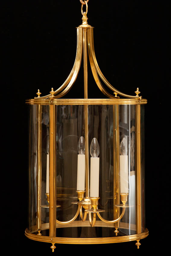 Gilt brass hall lantern