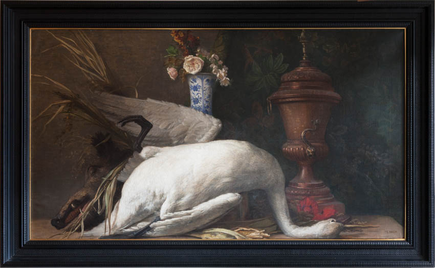 Mid 19th century still life of a swan
