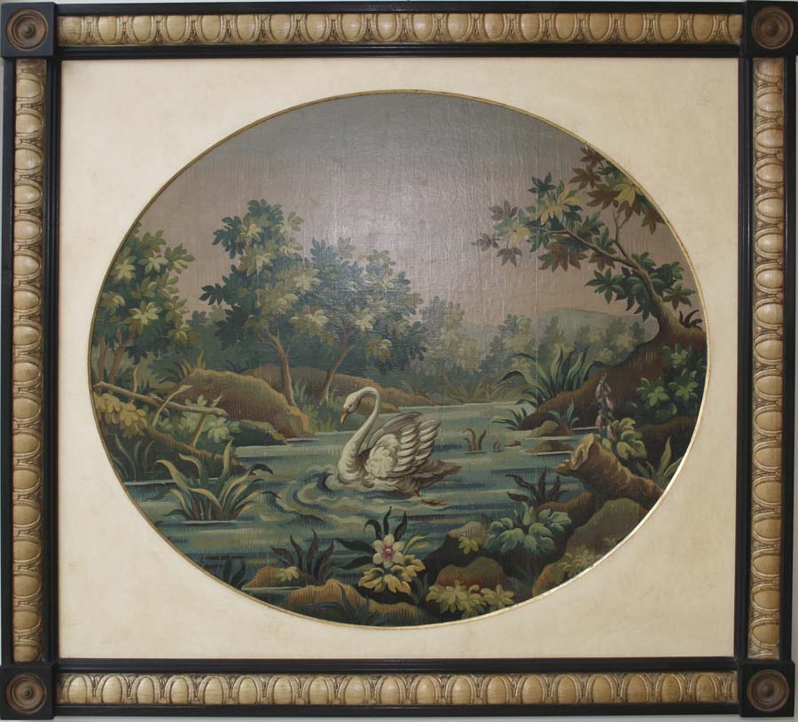 Aubusson cartoon with a swan