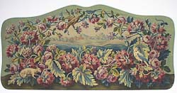 green floral tapestry cartoon