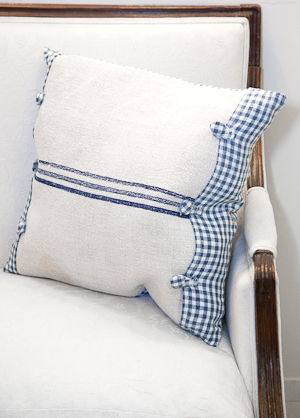 linen and flax cushion