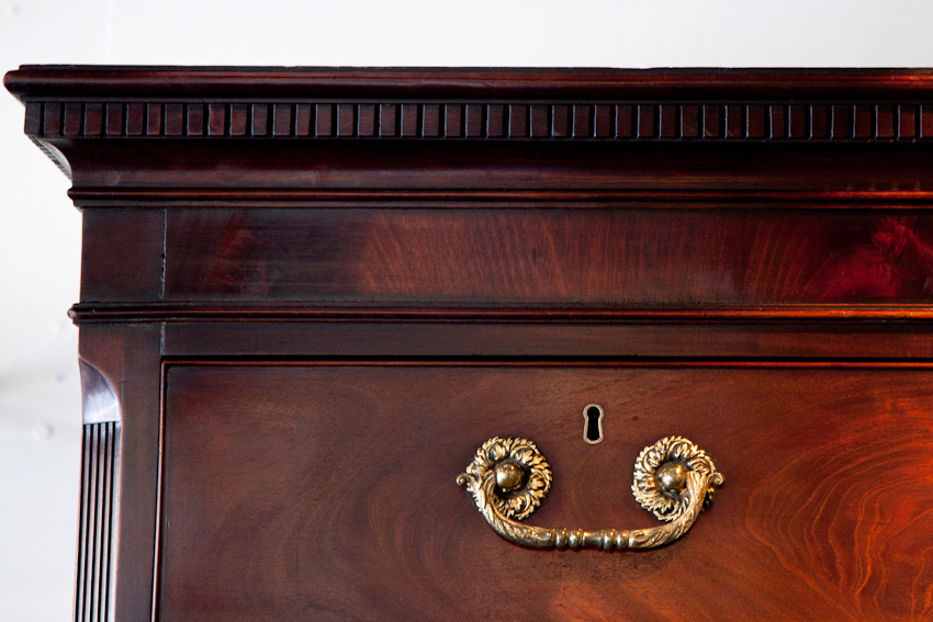 George III mahogany chest on chest from Julia Boston Antiques