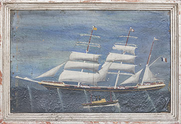 Painting of a sailing ship